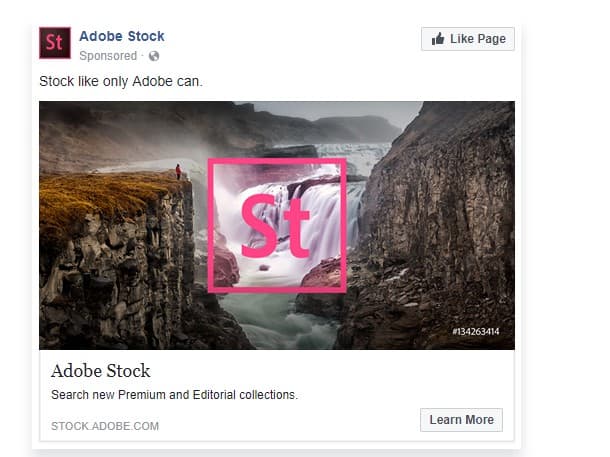 Tweet from Adobe Stock, "Stock like only Adobe can."