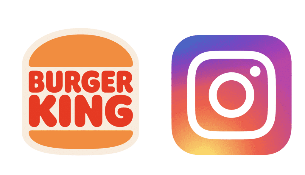 burger king and instagram logos