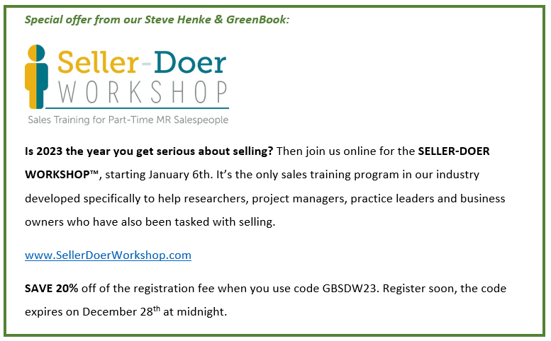 seller doer workshop on January 6th